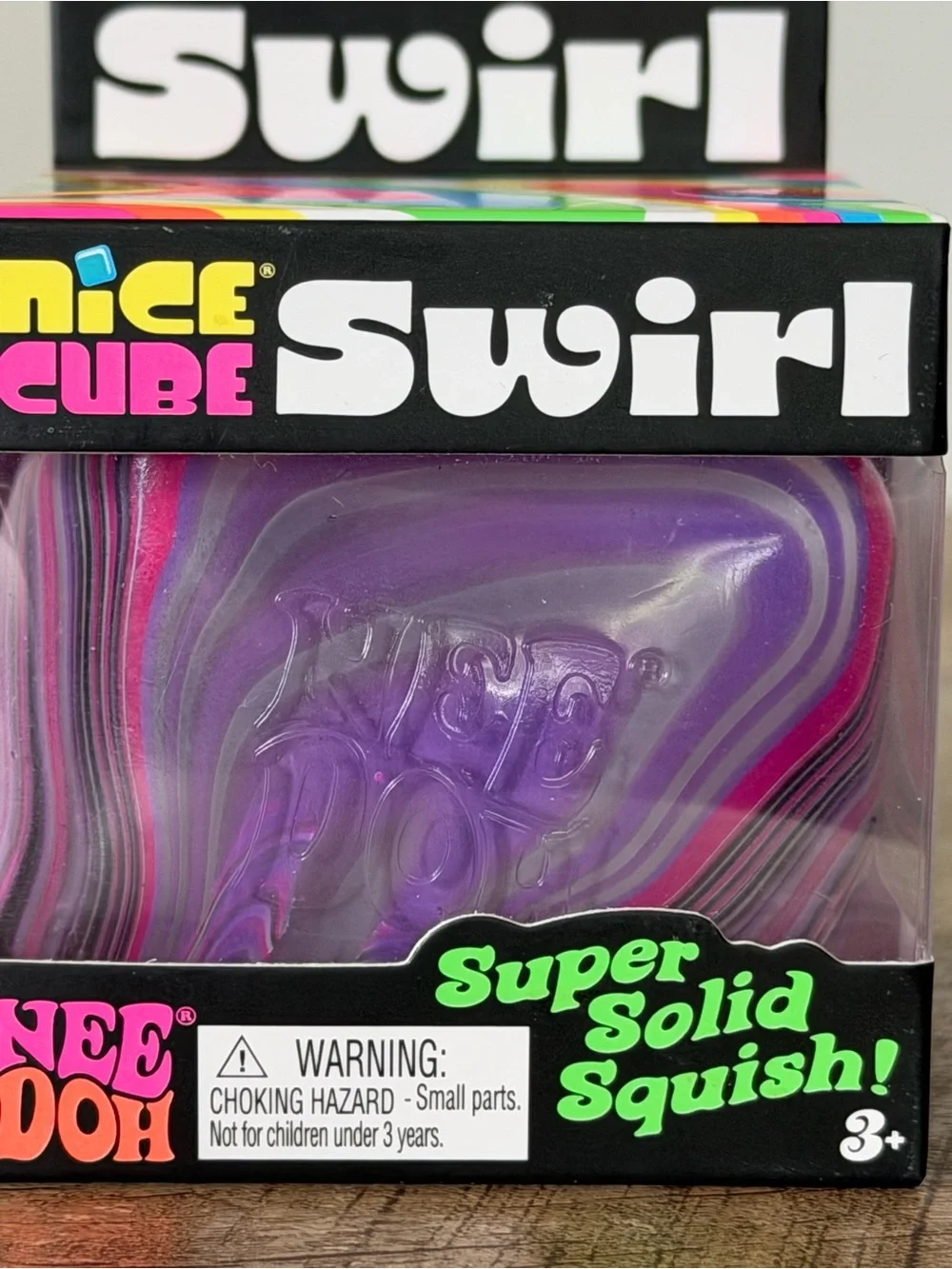 NWT Authentic NeeDoh Viral Nice Cube Swirl 2.25” Super Solid Squishy Fidget Toy